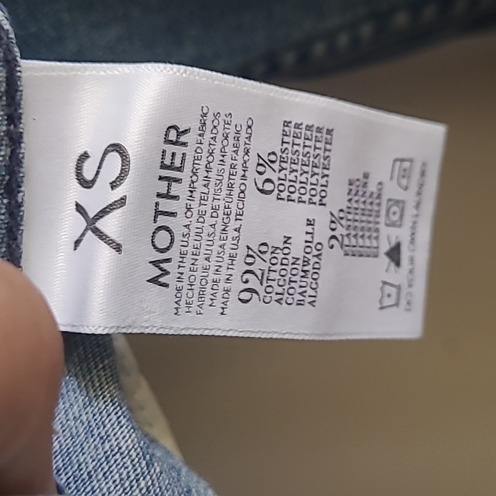 MOTHER The Star Bruiser Denim Jacket in In-Flight Entertainment Wash Sz XS - Picture 5 of 8
